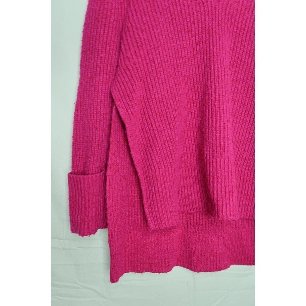 Athleta Shasta Tunic Sweater Chunky Oversized Pink High Low Wool Blend Size XS - Picture 5 of 13